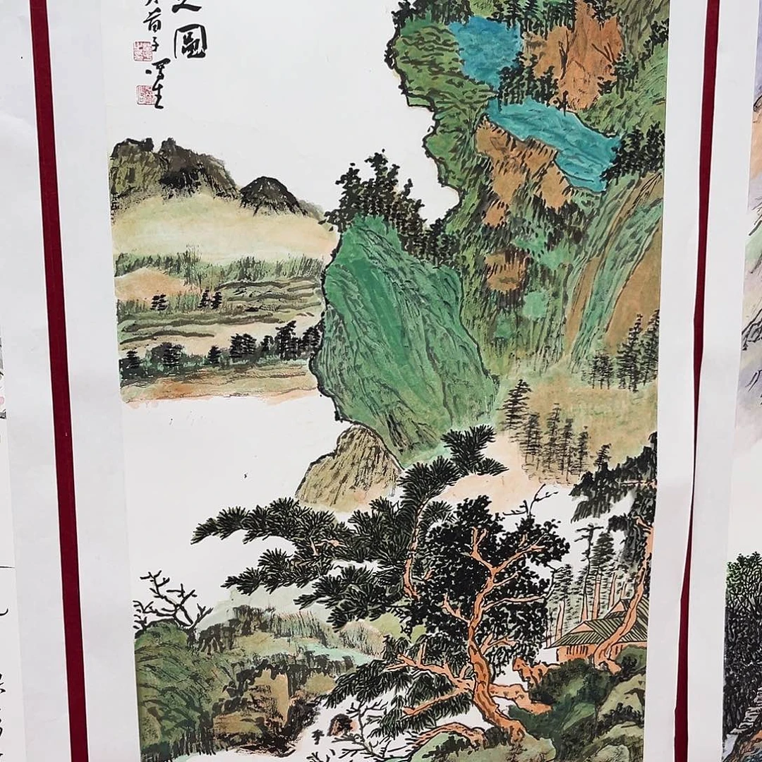 老***光国画四尺山水作品