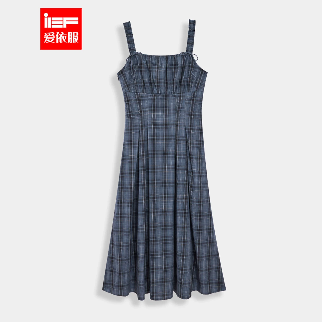 IEF/爱依服2025夏季新款复古温柔小女人气质通勤吊带长裙流光风