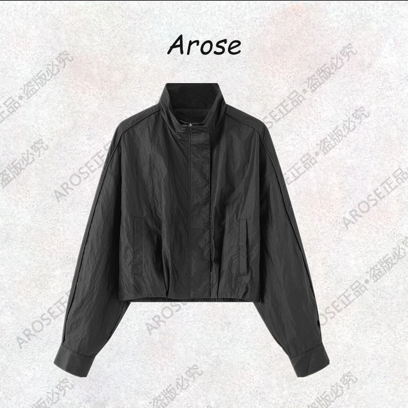 【AR0SE•正品】2025秋季立领女短外套美式冲锋衣春季短款百搭脏脏风