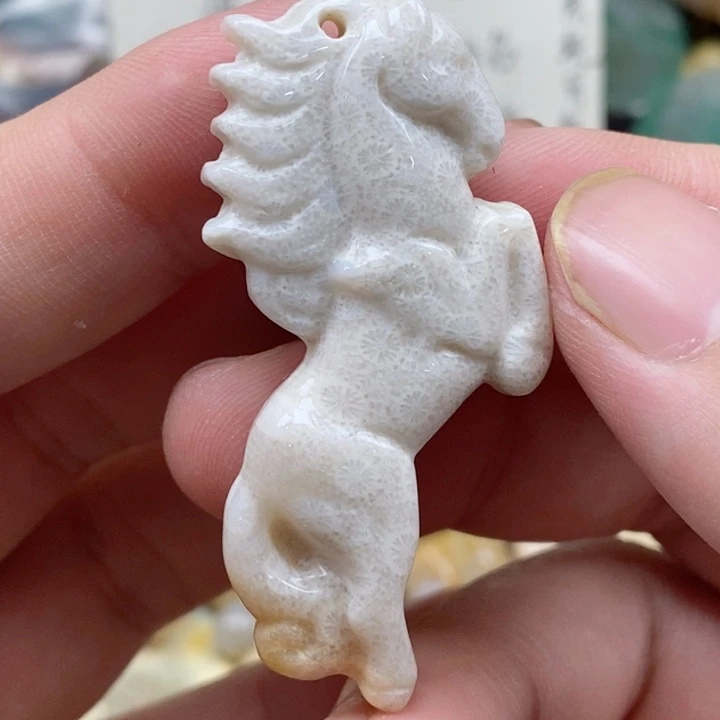 硅化珊瑚（珊瑚玉）未镶嵌颈饰