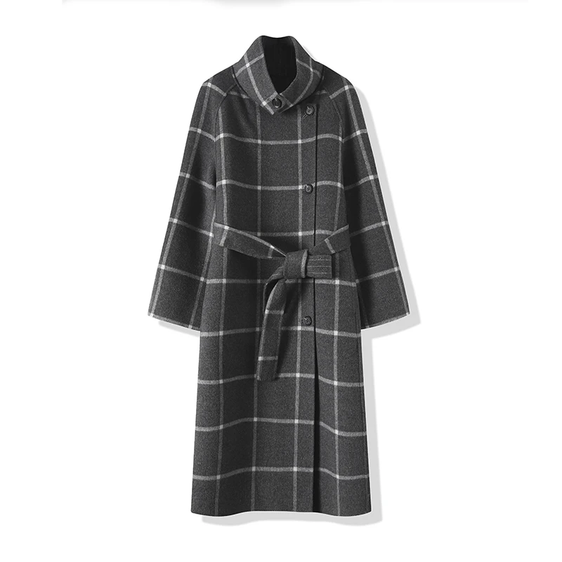 L40【单面单穿&100羊毛】秋冬长款双面毛呢大衣2025新款双面呢外套