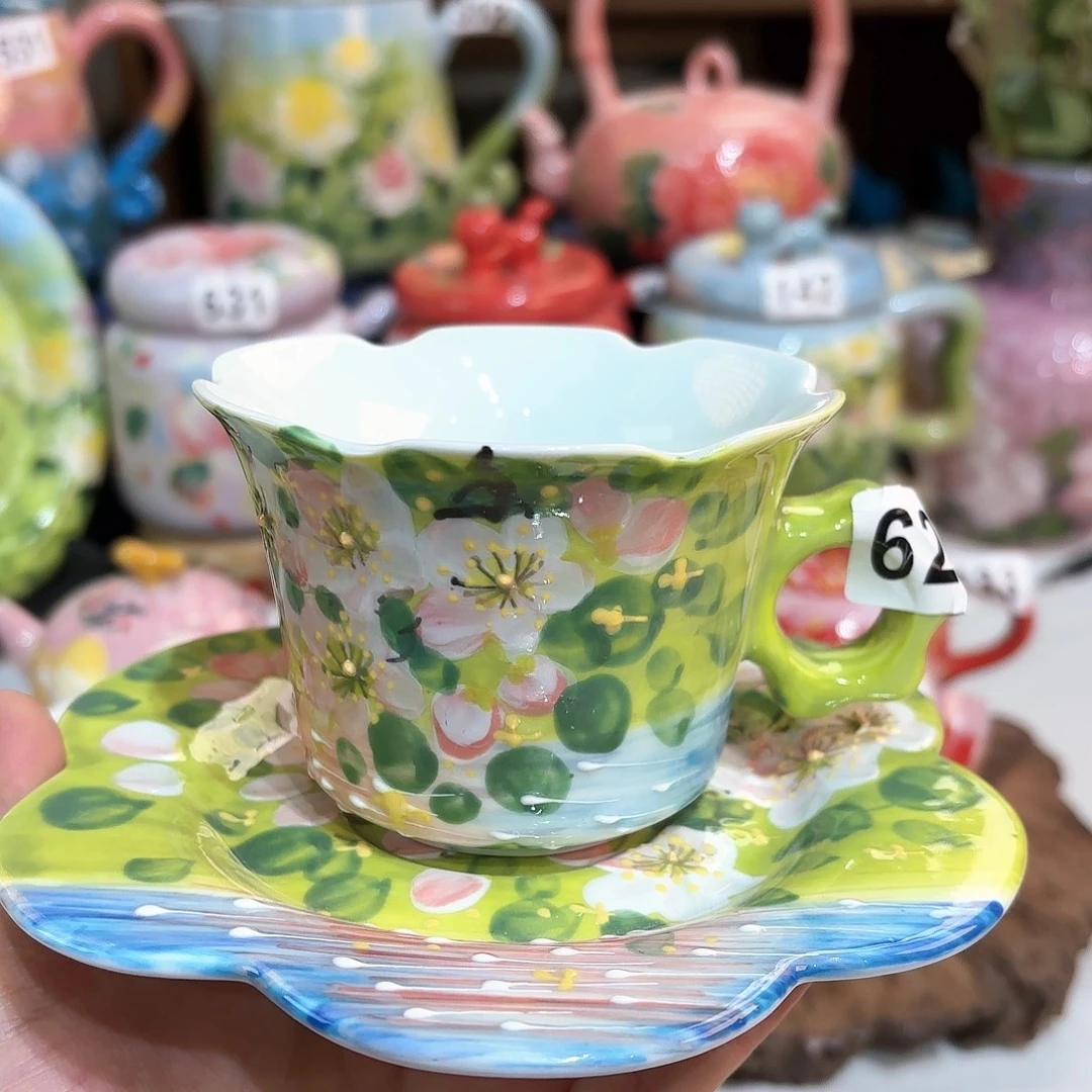 景德镇手绘高温釉下彩陶瓷茶具