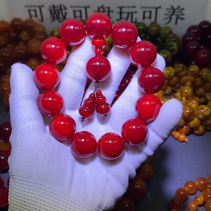 松木手串/手链1.8 帝王血龙木高冰透