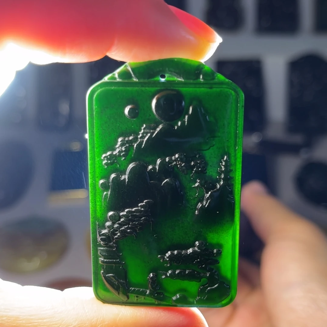 蛇纹石玉合金颈饰