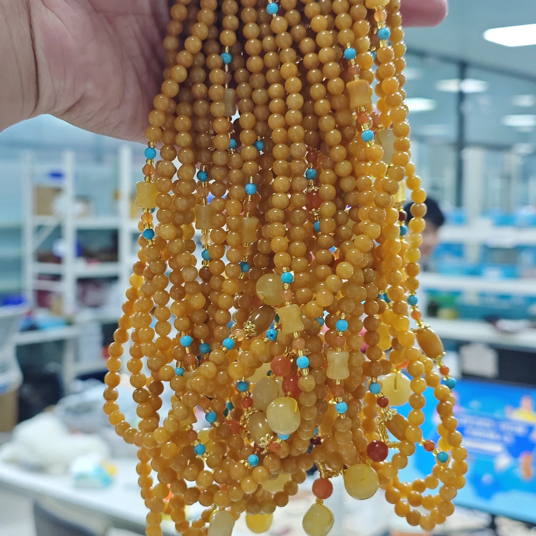 【书记甄选】黄龙玉佛珠链 多样式发一件约6mm  XL1225
