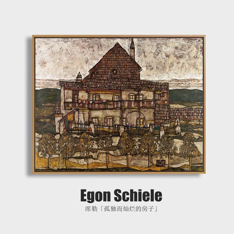 装饰画席勒表现主义作品欧式艺术壁画卧室书房玄关客厅餐厅挂画