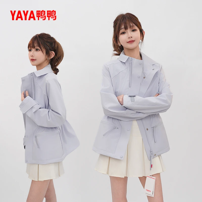 YAYA/鸭鸭女款长袖运动时尚户外休闲女士短外套YF5P601813W