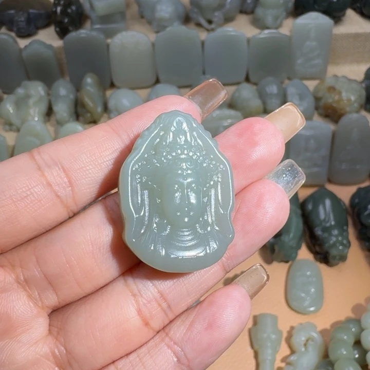 s***j和田玉未镶嵌挂件