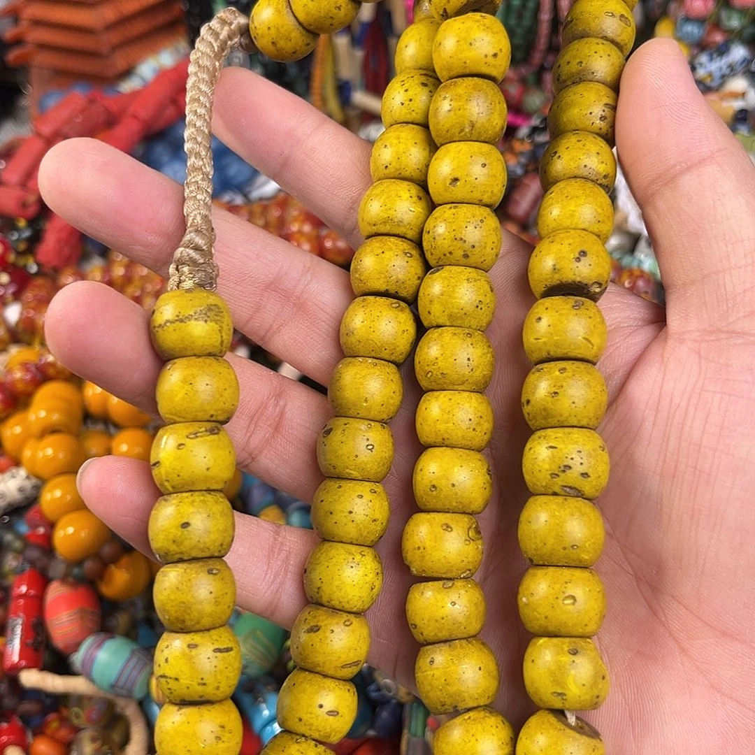 琉璃非金属黄色老珠