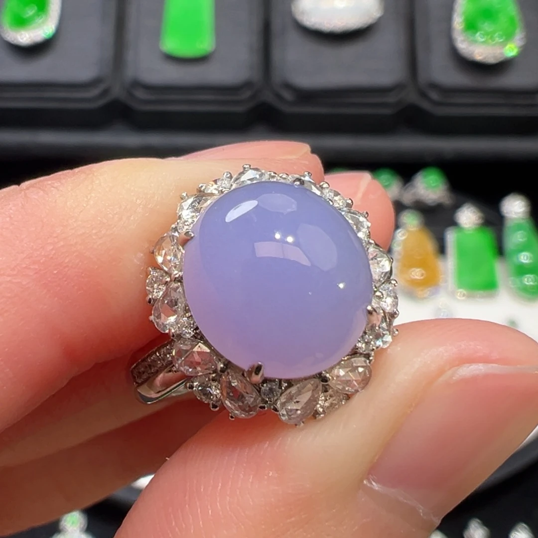 翡翠戒指18K金镶嵌收货48小时鉴赏期（超时不退不换）