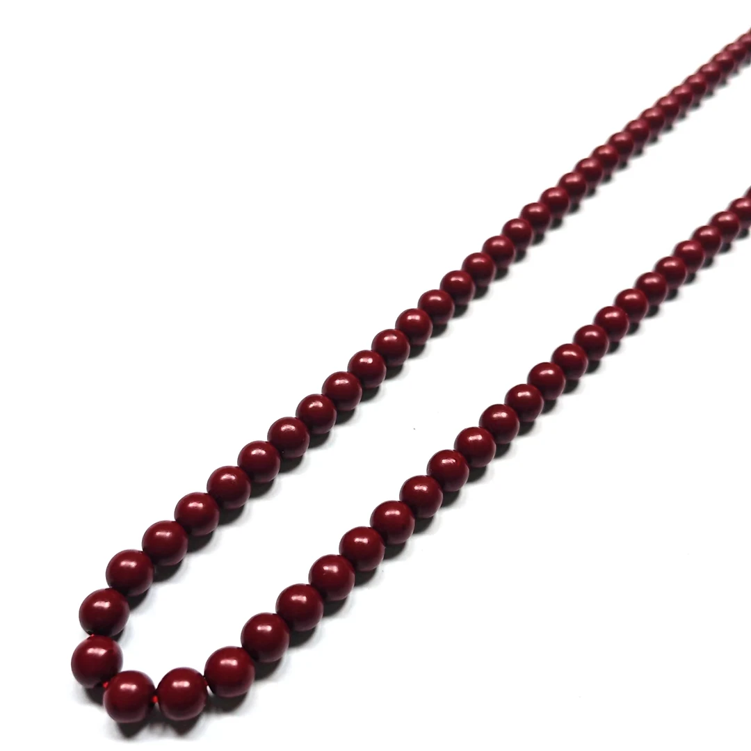 天然辰砂SX005 精美珠宝项链 尺寸6mm