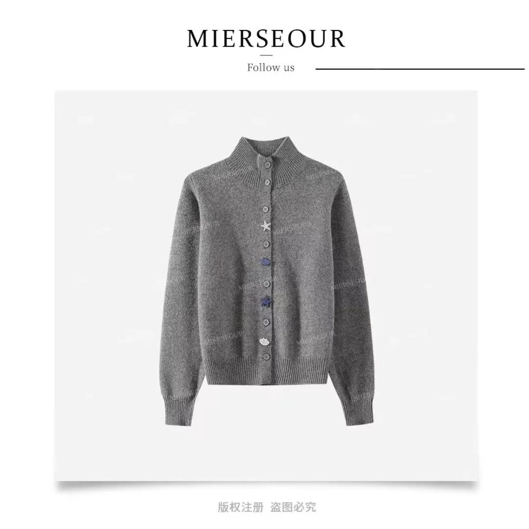 时尚气质长袖开衫女宽松型上衣韩版女装休闲毛针织衫秋冬3562