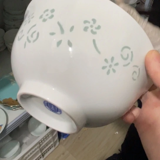 瓷片陶瓷青釉玲珑6英寸
