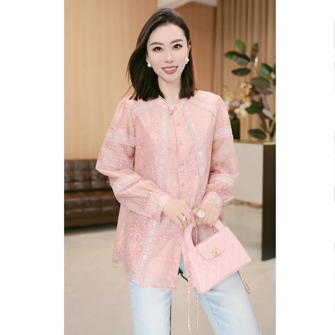 林果&季得 【尼斯周末】时尚减龄气质百搭女士长袖款T恤