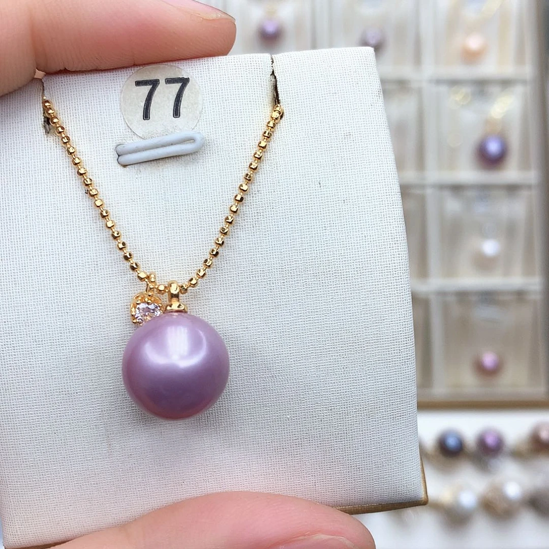 淡水珍珠颈饰银S925镶嵌小*巴