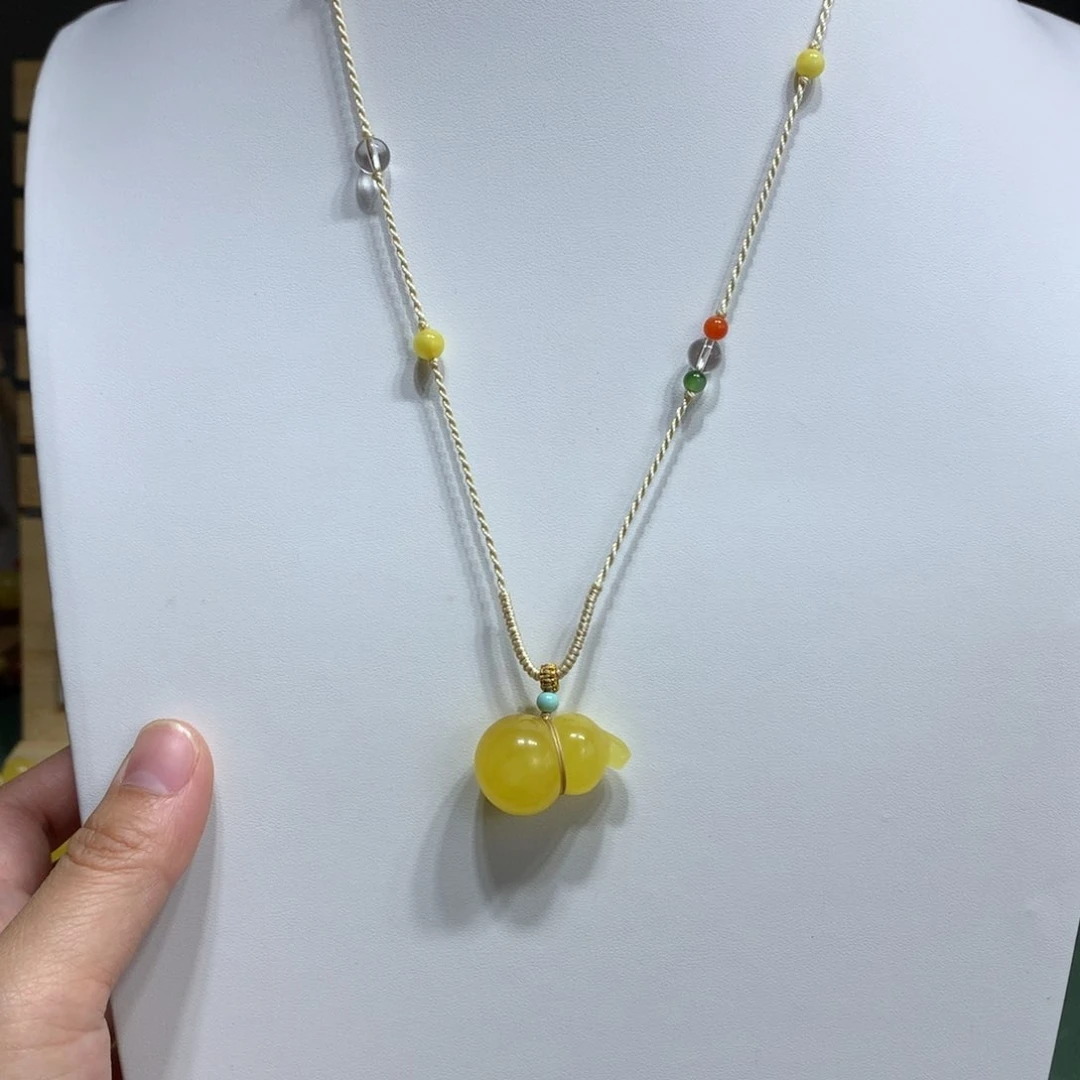 未镶嵌项链蜜蜡葫芦
