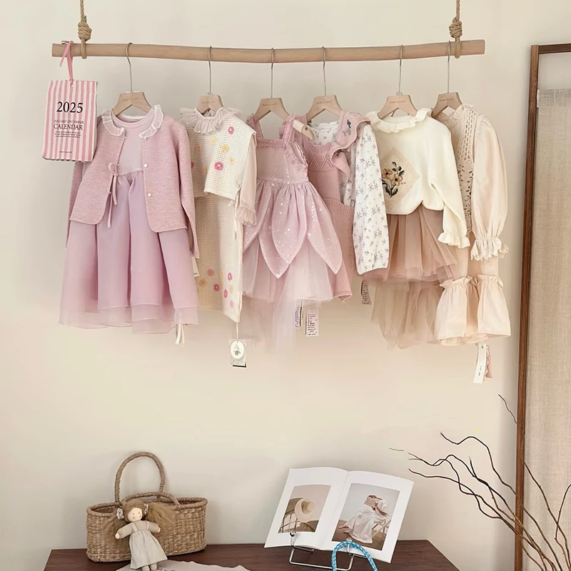 231---400童装女童连衣裙新款秋冬装小童洋气女宝公主裙子连衣裙