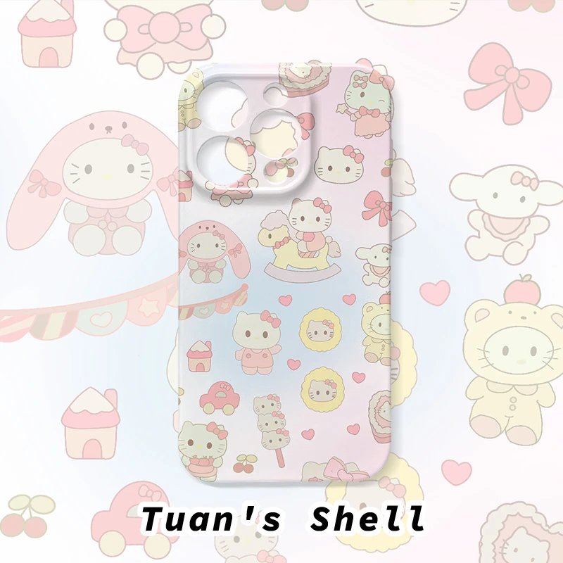 蓝粉晕染KT菲林软壳适用苹果/华为/VIVO/OPPO小米卡通创意手机壳