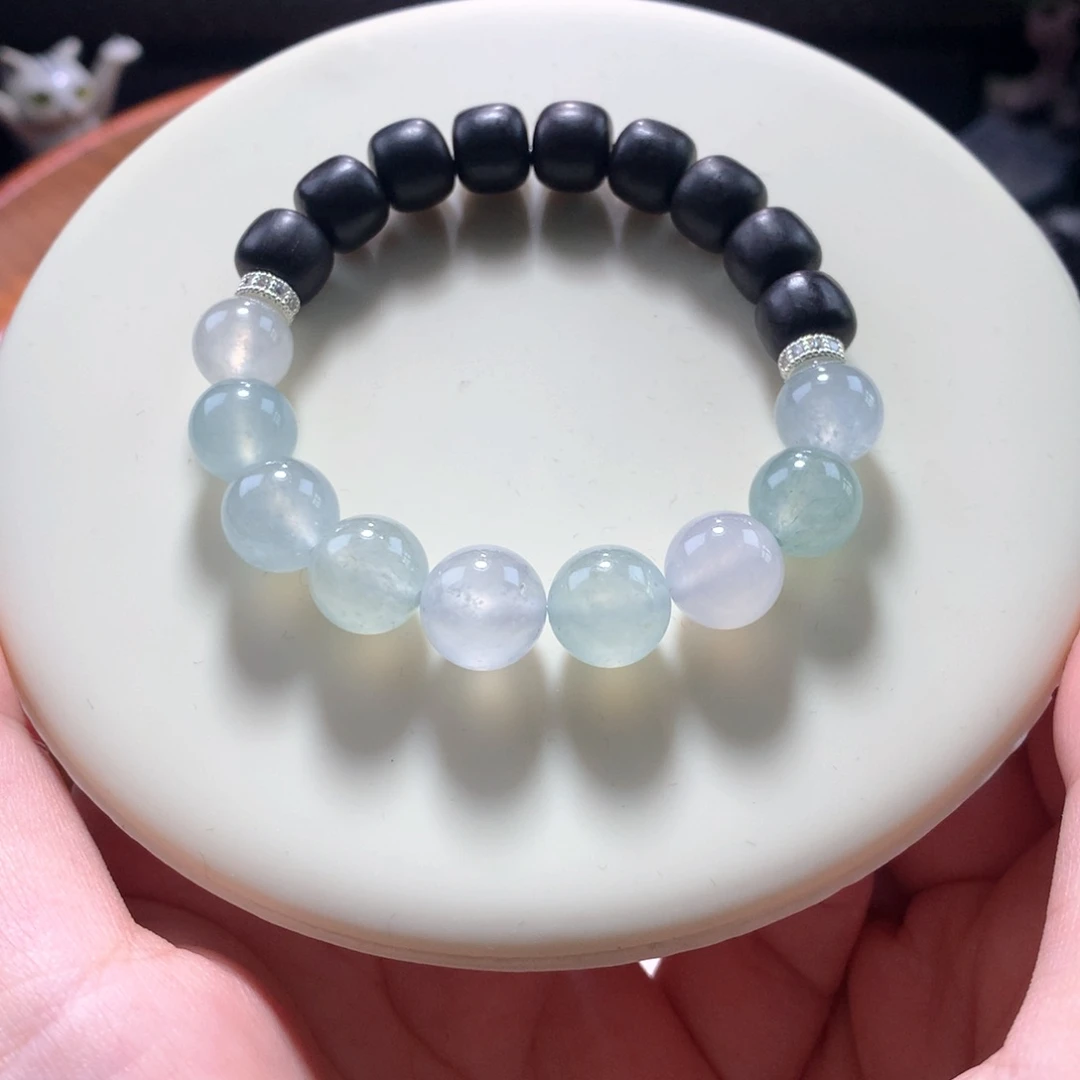 翡翠手链未镶嵌卡10冰糖串