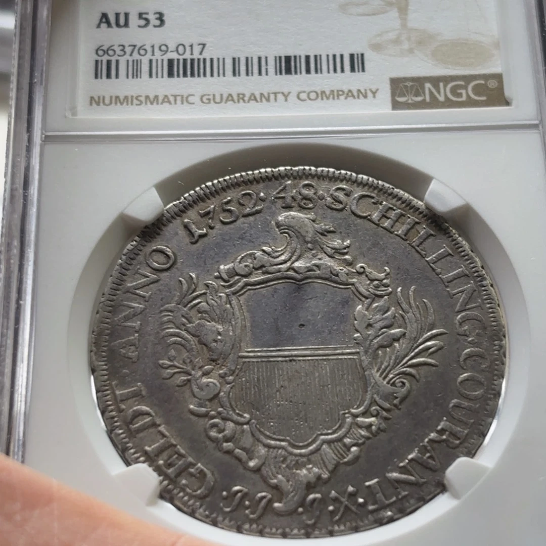 奇***7银Ag900德国吕贝克银币