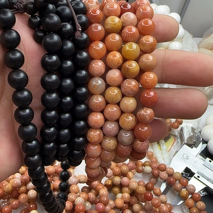 大果紫檀（缅甸花梨）珊瑚玉0.8脖挂