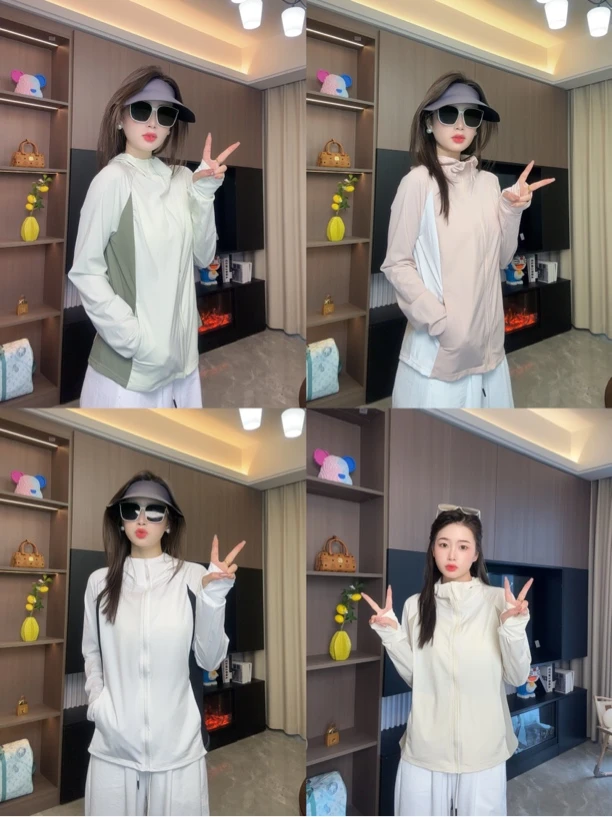 2025升级锦纶休闲女士防晒衣连帽户外透气防紫外线外套