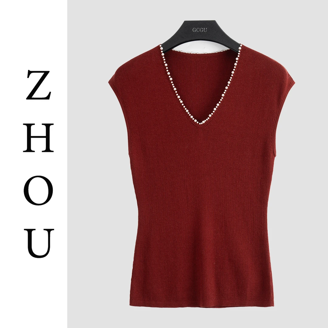 红色通勤日常气质上衣-20667