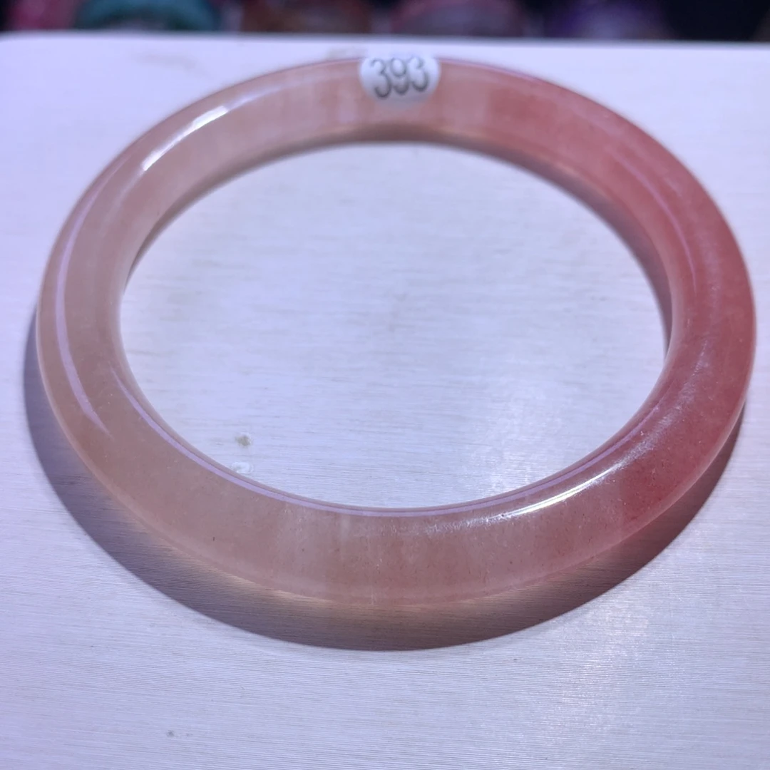 银S925镶嵌水晶手镯半山半水草莓晶61.2圈393