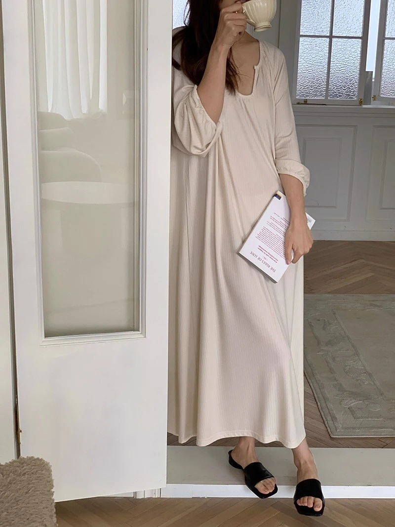gpsunlu法式宫廷风长款性感睡衣女甜美宽松睡裙夏季家居服可外穿