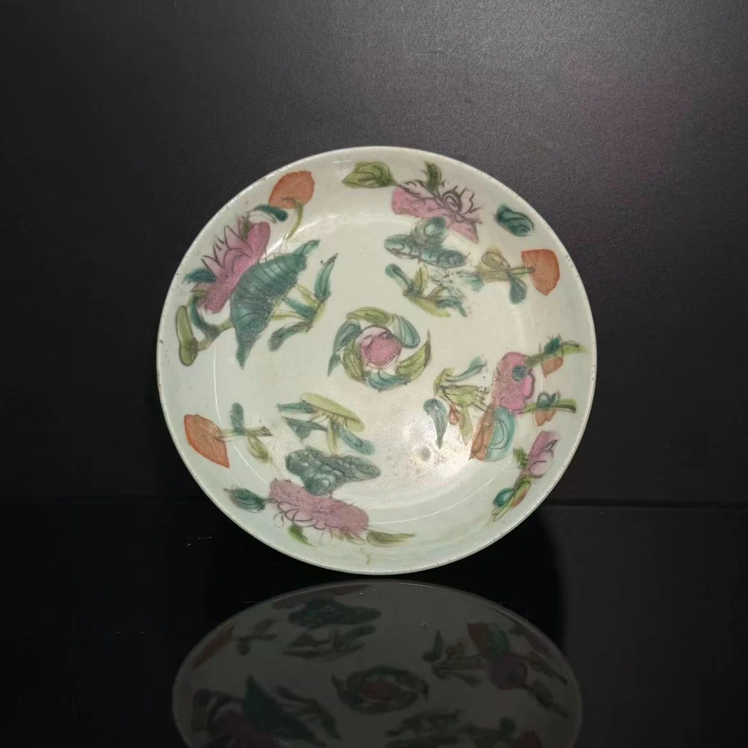 Lot2-粉彩四季花卉盘-清代年制款直径16.5cm-DZ11190001001024-10