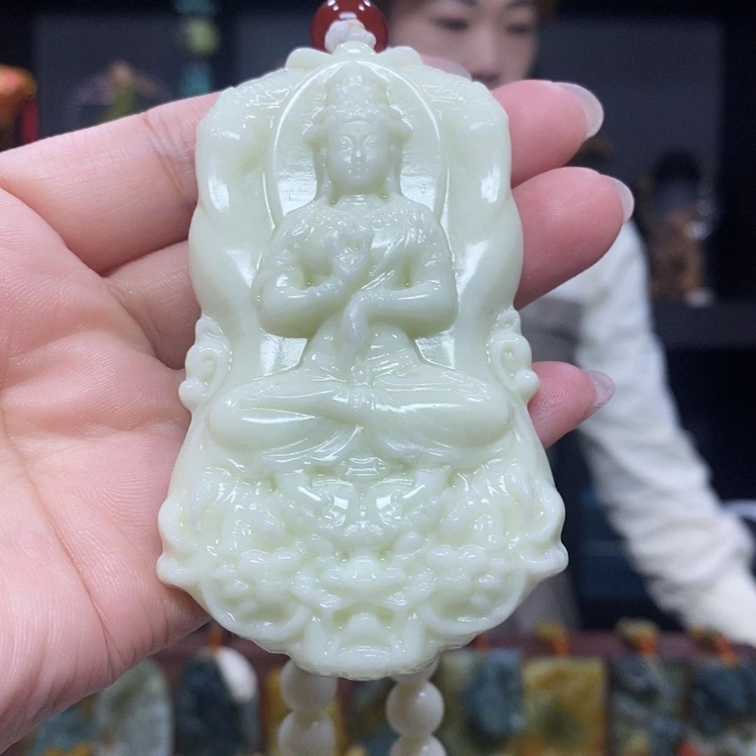 未镶嵌岫玉挂件吊坠项链