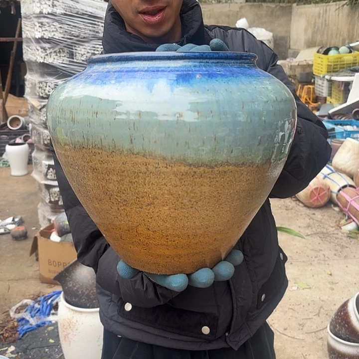 紫砂茶碗手工柴烧口径20高度29