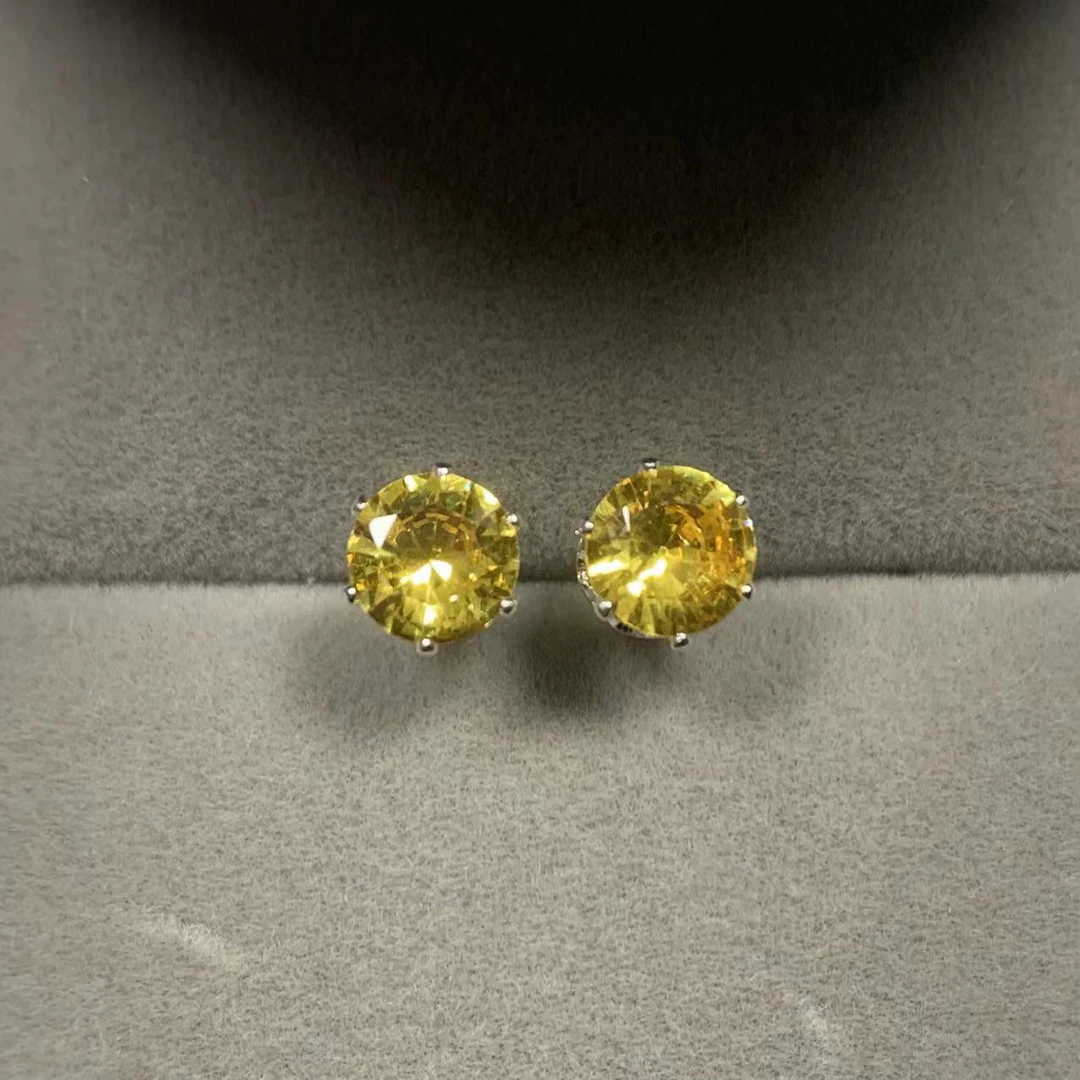 合金珐琅耳饰 亮点时尚饰品经典款百搭款精美礼盒包装搭配111黄色