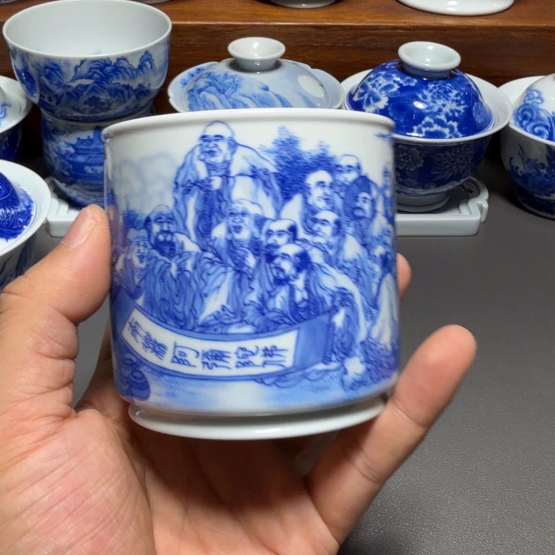 摆件手工手绘十八罗汉