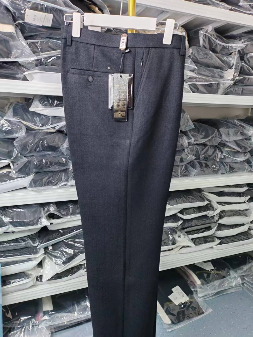 2588-89休闲男裤呢子商务长裤高腰弹力厚款西装裤时尚男装百搭