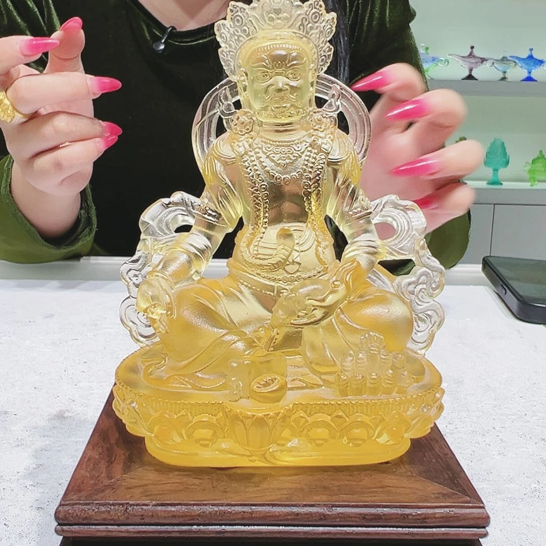 【闪购商品】手工艺品琉璃黄财神 13cm