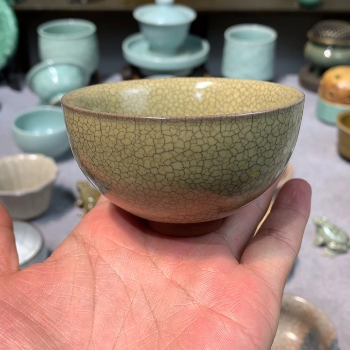 龙泉青瓷哥窑金丝铁线