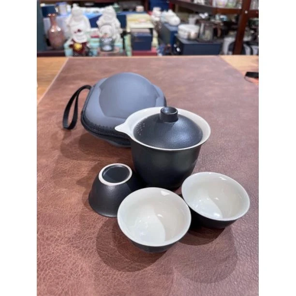 510路宝黑一壶三杯旅行茶具