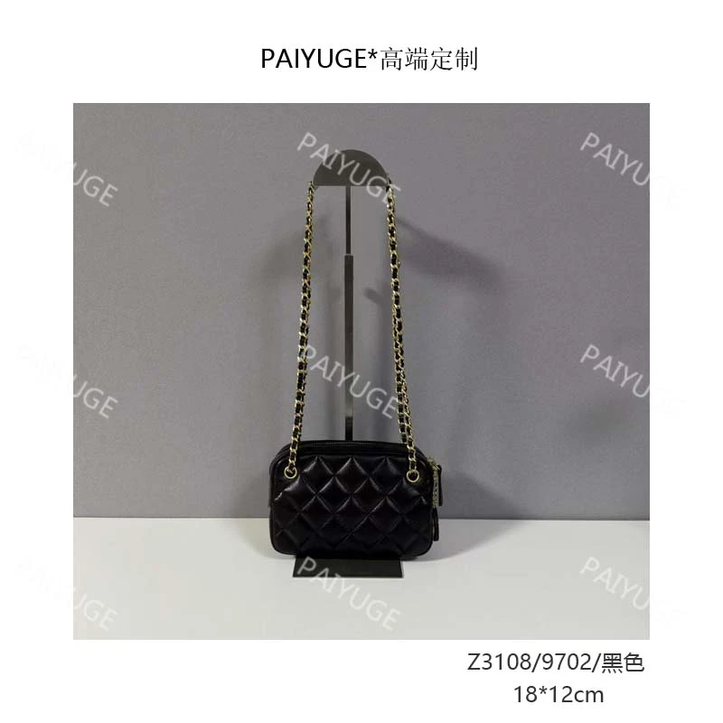 Z3108/9702/黑色 Paiyuge高端订制女士手提单肩斜挎包2053