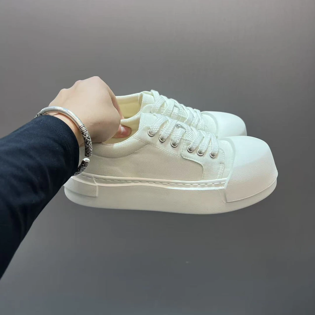 潮牌男鞋春季新款低帮布面舒适轻便休闲软底时尚韩版系带网红鞋男