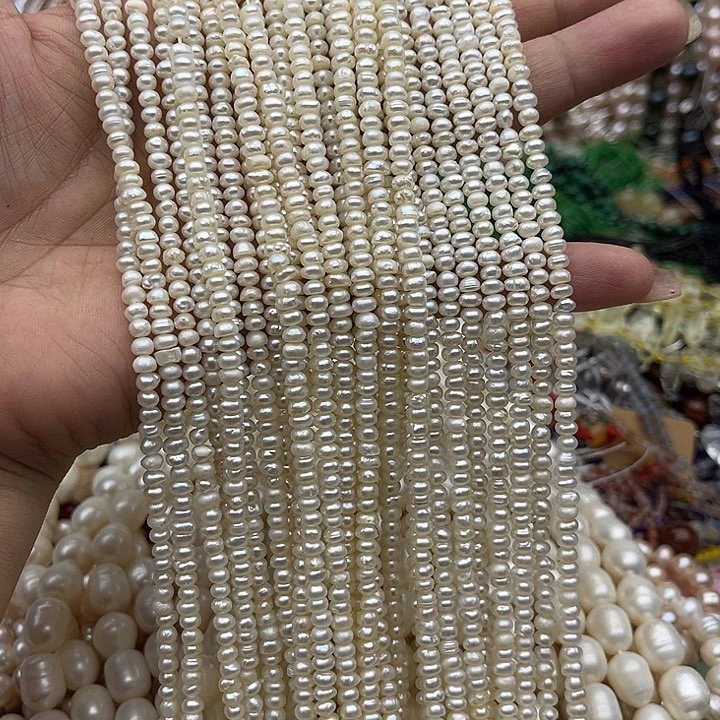 玛瑙/玉髓未镶嵌珠宝半成品一条4mm珍珠算盘珠