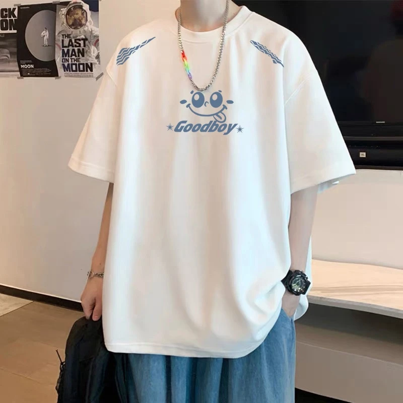 男士纯棉短袖t恤夏季潮牌宽松大码学生美式休闲半袖青少年上衣ins