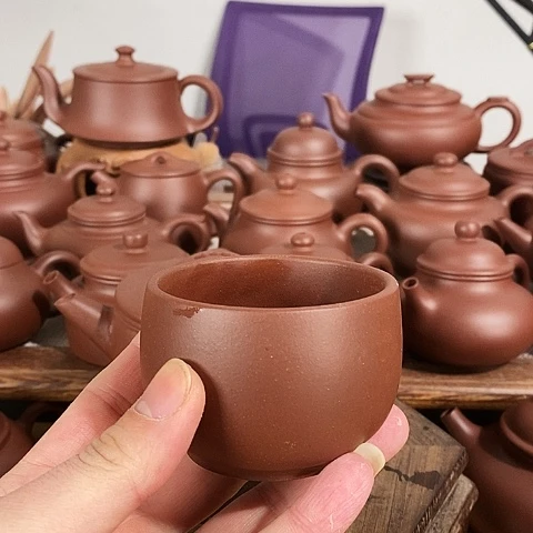 紫砂茶壶少*手工主人杯原矿紫泥