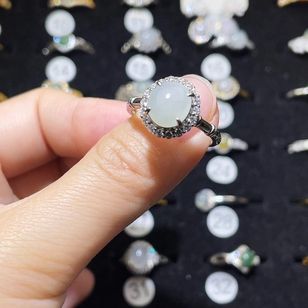 翡翠未镶嵌戒指戒指