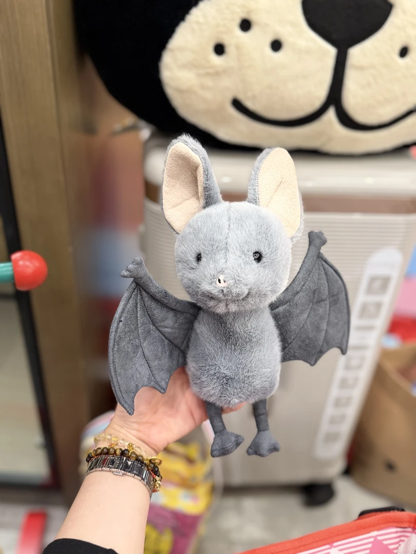 RYOCEAN 超萌搞怪蝙蝠猪玩偶可爱毛绒玩具万圣节  约18cm