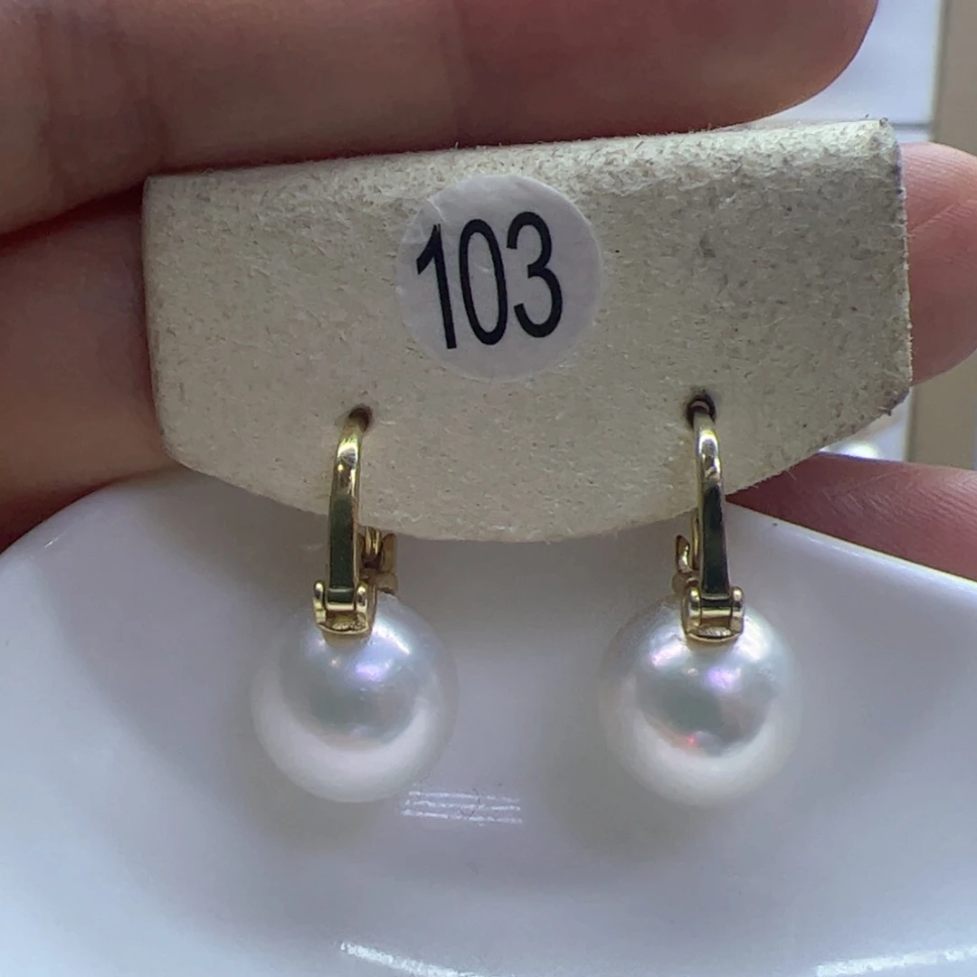 淡水珍珠耳饰银S925镶嵌