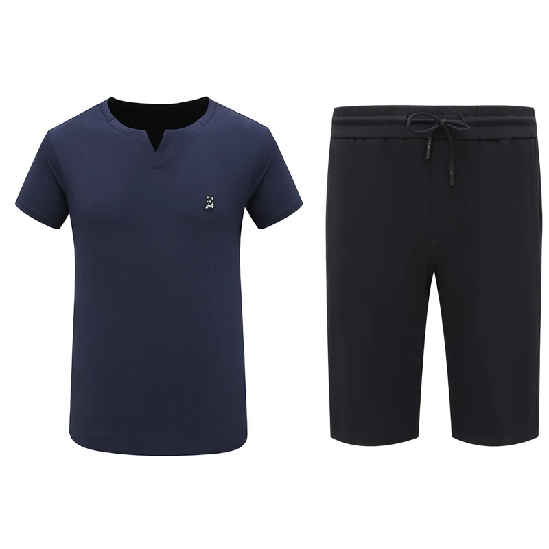 CA978 机场货 卡夏季男式套装 棉休闲商务上衣+短裤 时尚都市弹力