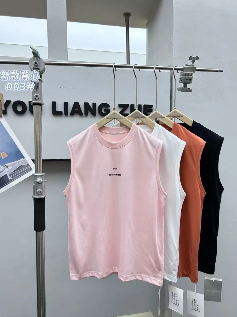 温柔瑶-男装#潮流宽松大版字母背心#003
