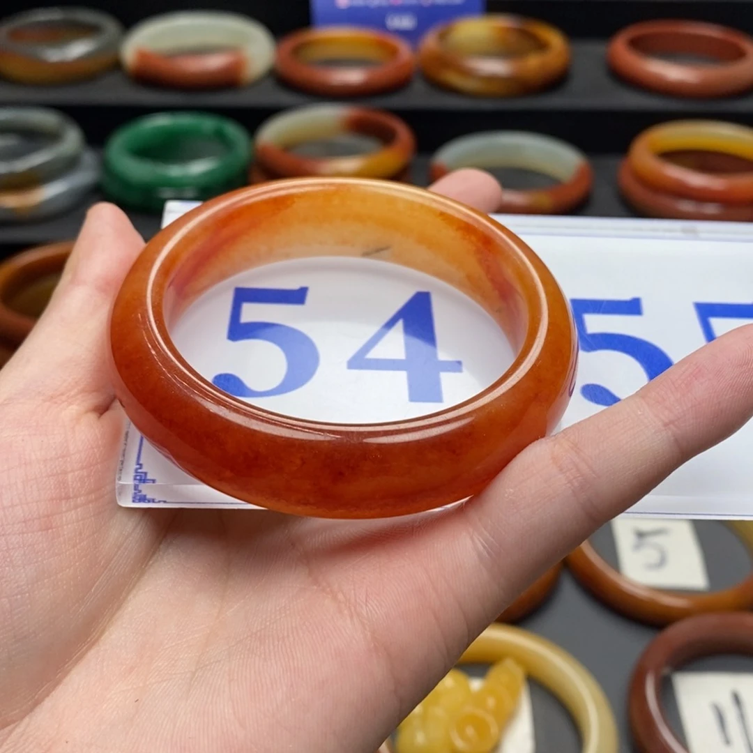 石英质玉（黄龙玉）手镯微瑕未镶嵌