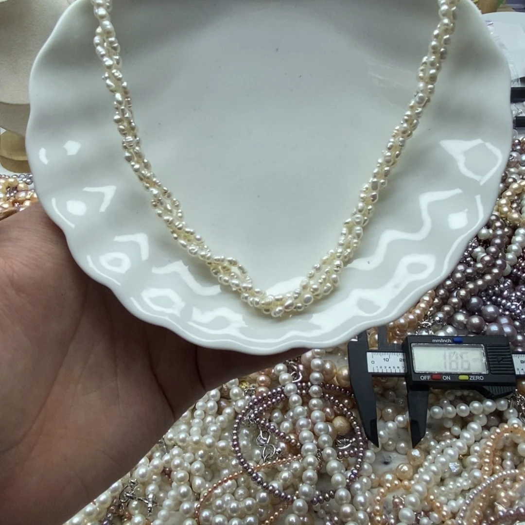 银S925镶嵌天然淡水珍珠无人工干预淡水珍珠26